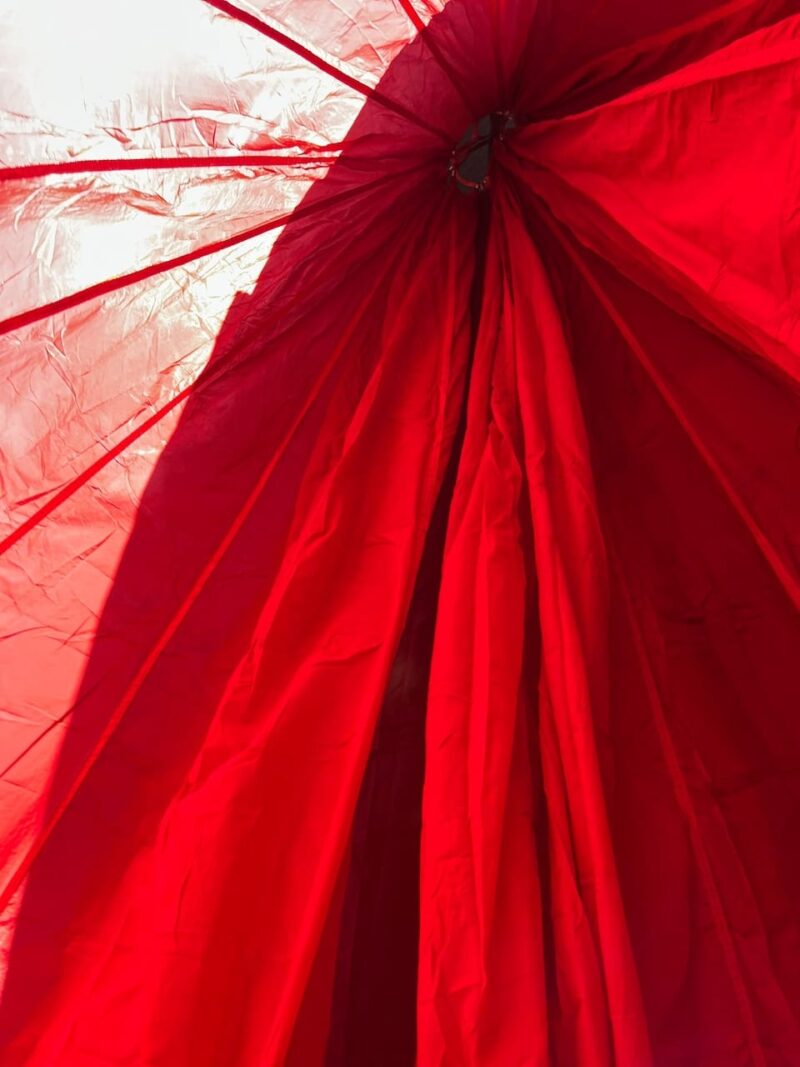 Voile parachute Dénaturée TAP Rouge