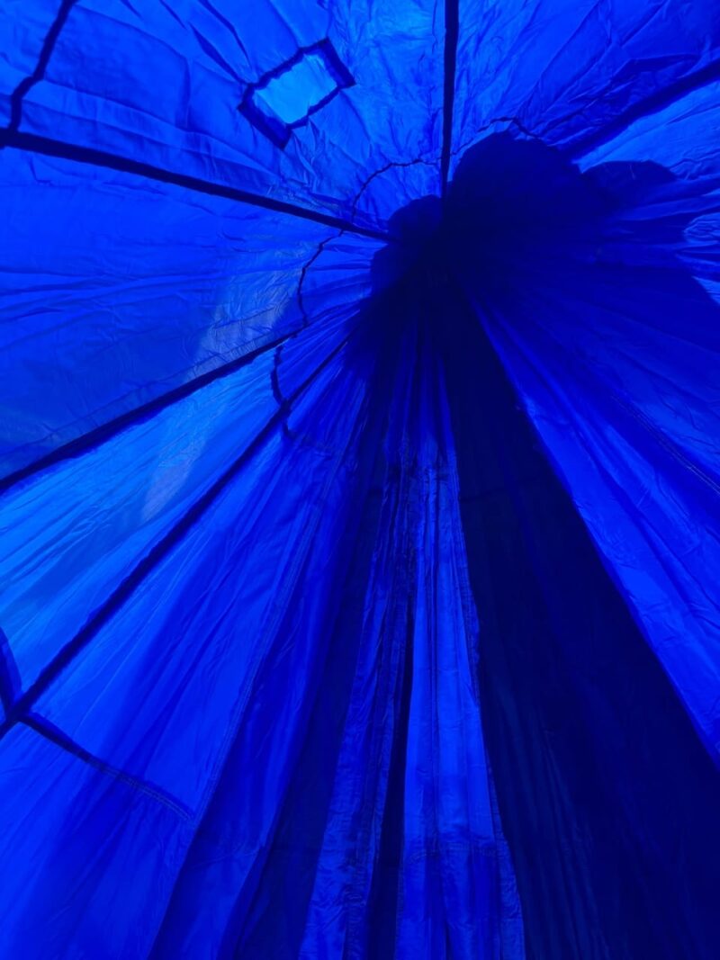 Voile parachute TAP Dénaturée Bleu 118083